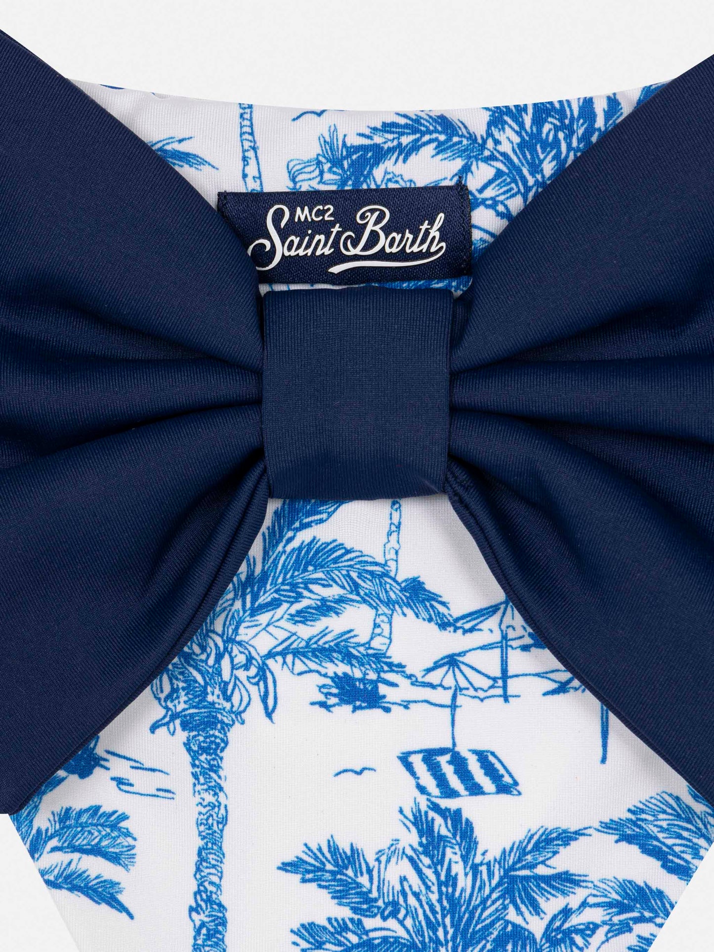 Madame swim briefs with bow and toile de jouy print - MC2 Saint Barth