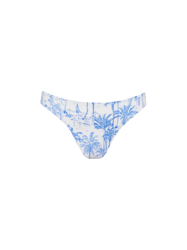 Slip mare a vita alta Maia con stampa toile de jouy