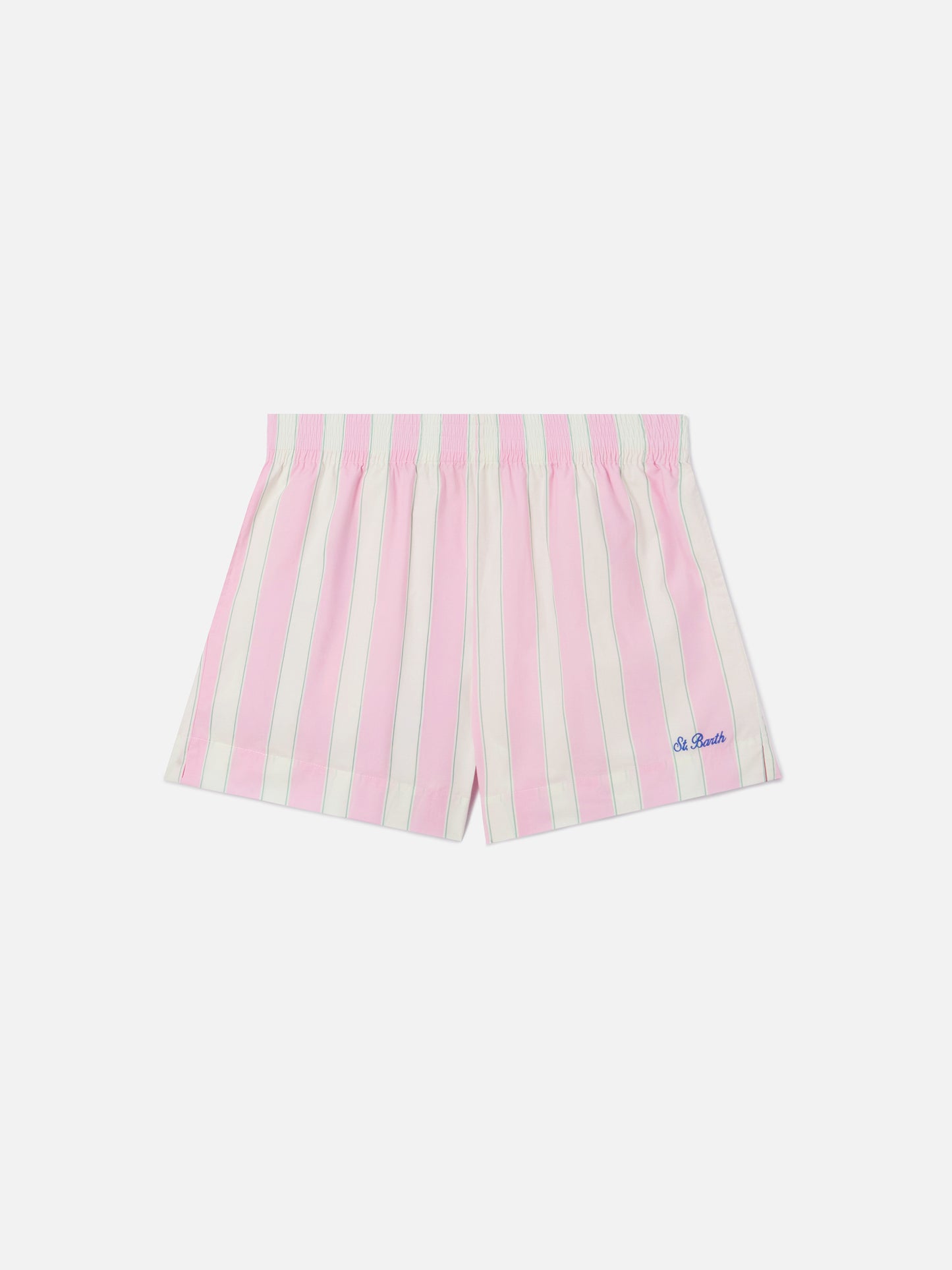 Shorts Meave in cotone a righe rosa