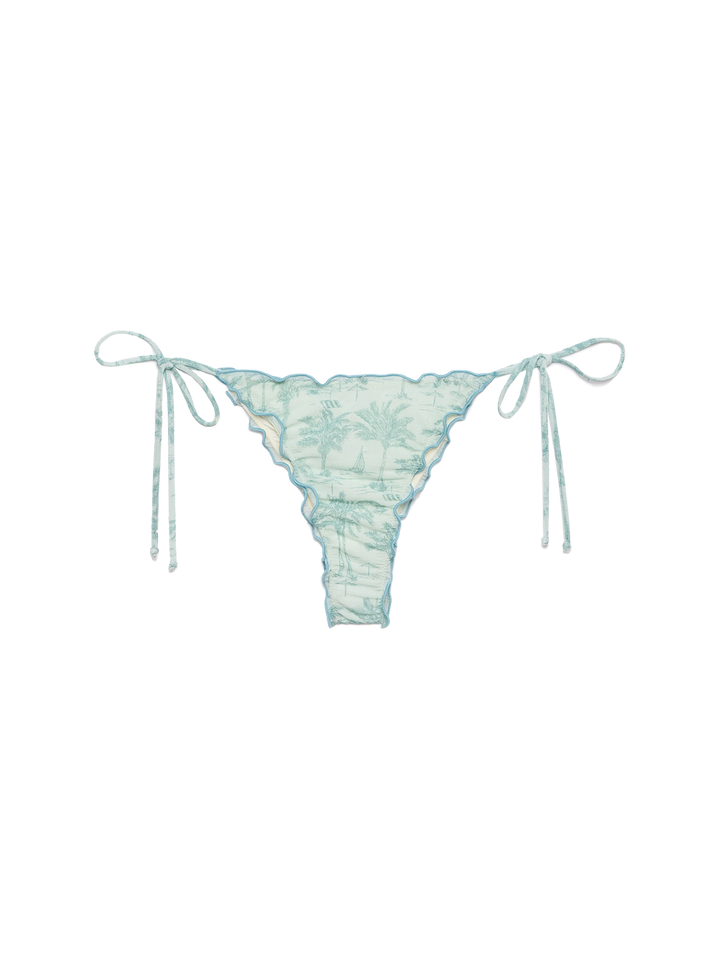 Freche Badehose „Miami“ aus Lurex mit Toile-de-Jouy-Print