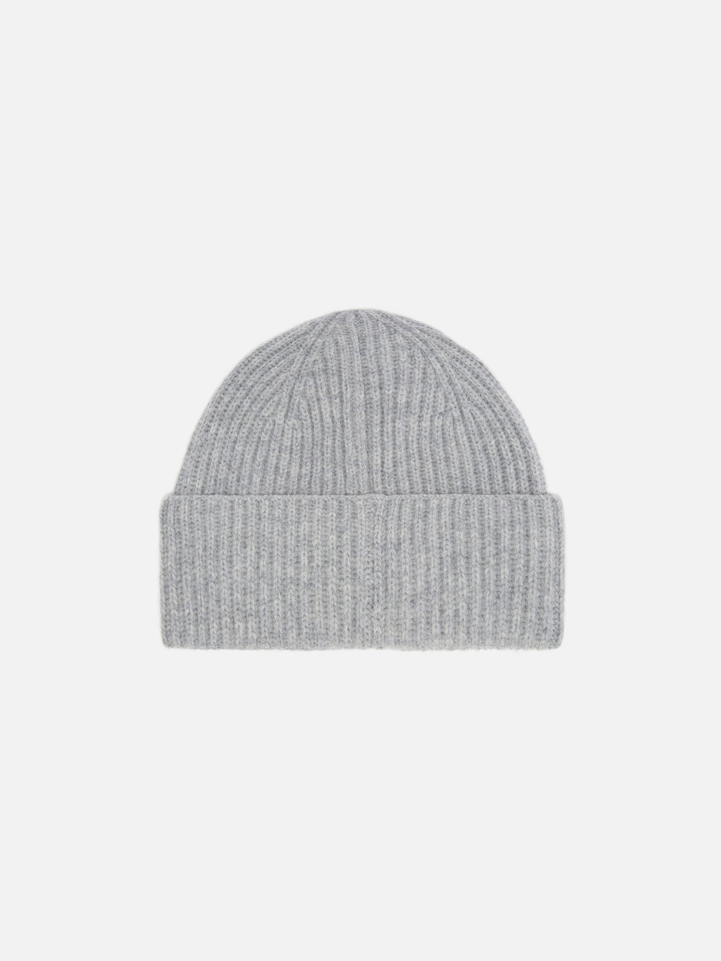 Moss Beanie in melange grey 100% WOOL with St. Barth embroidery