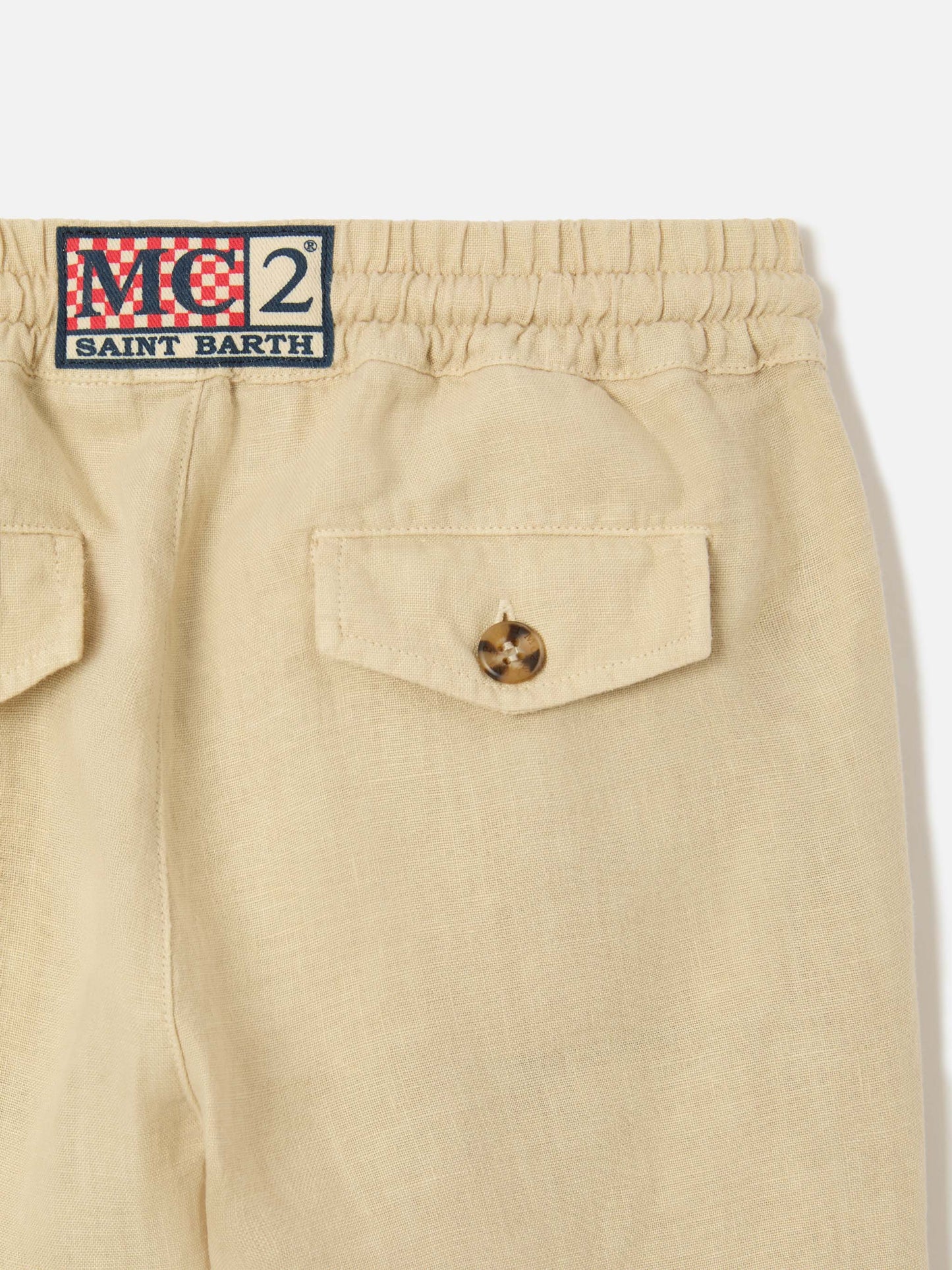 Shorts Marseille Jr beige en lino