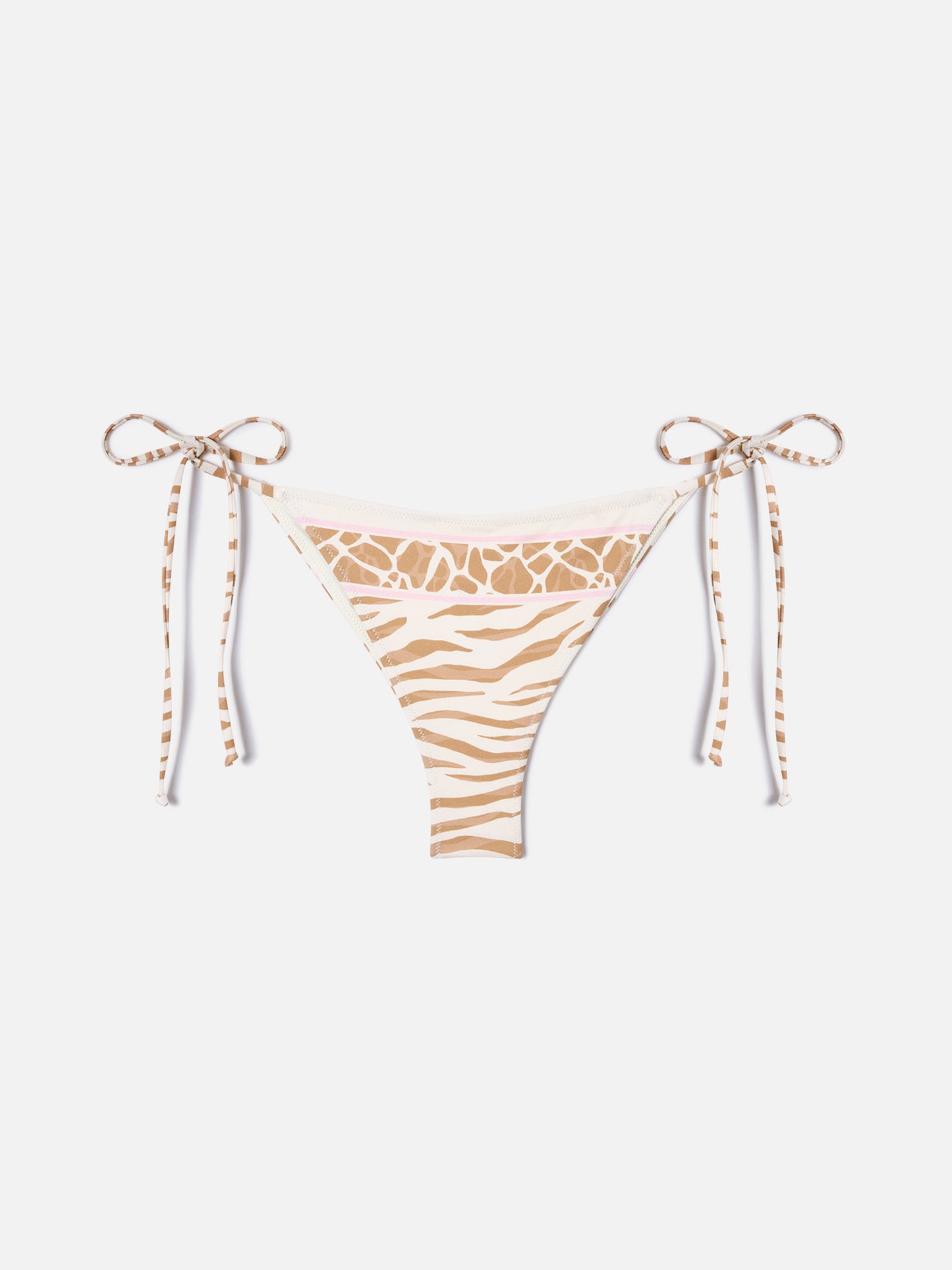 Slip mare Marielle modello brasiliana con stampa safari beige