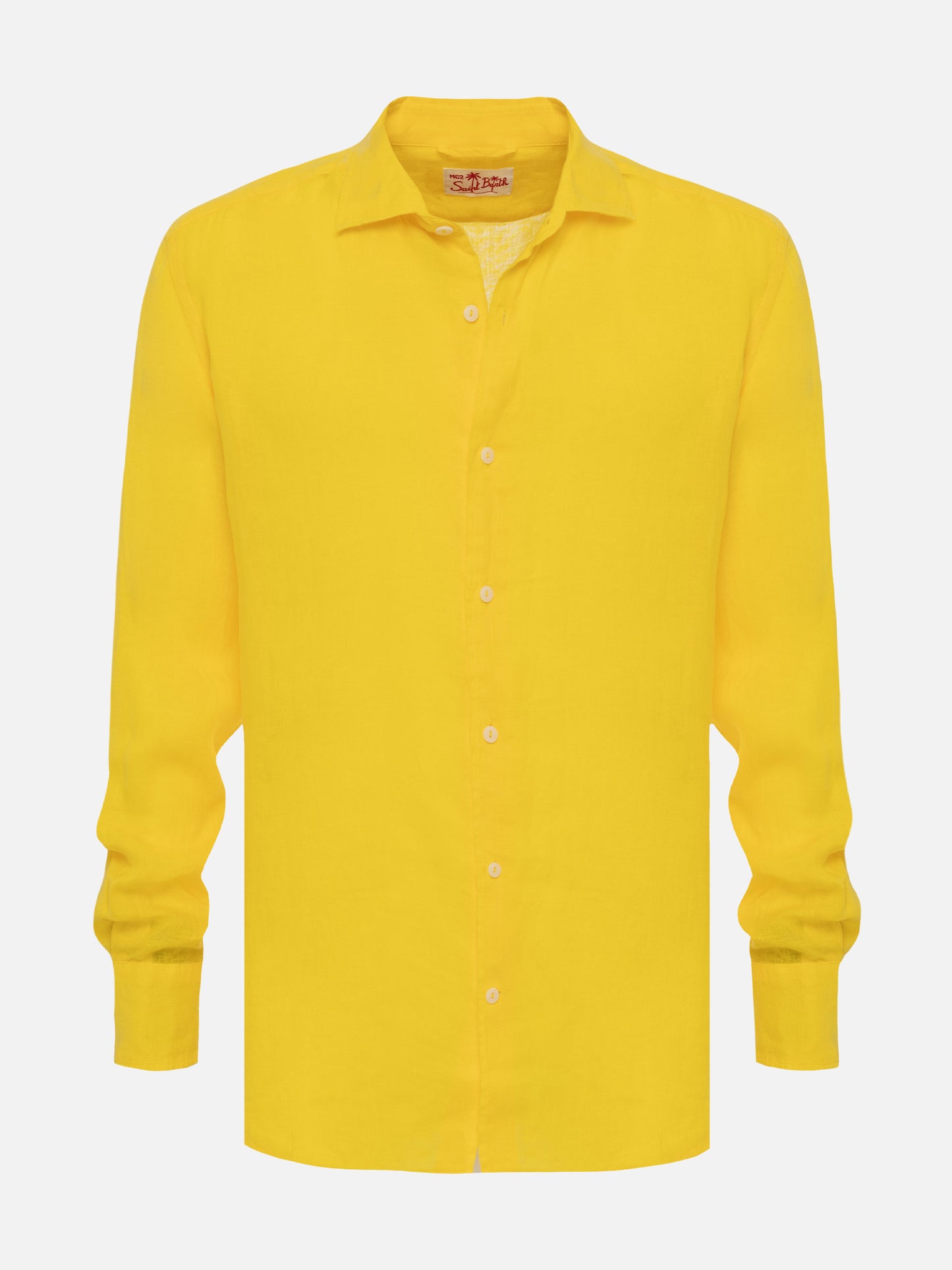 Yellow linen shirt Pamplona - MC2 Saint Barth