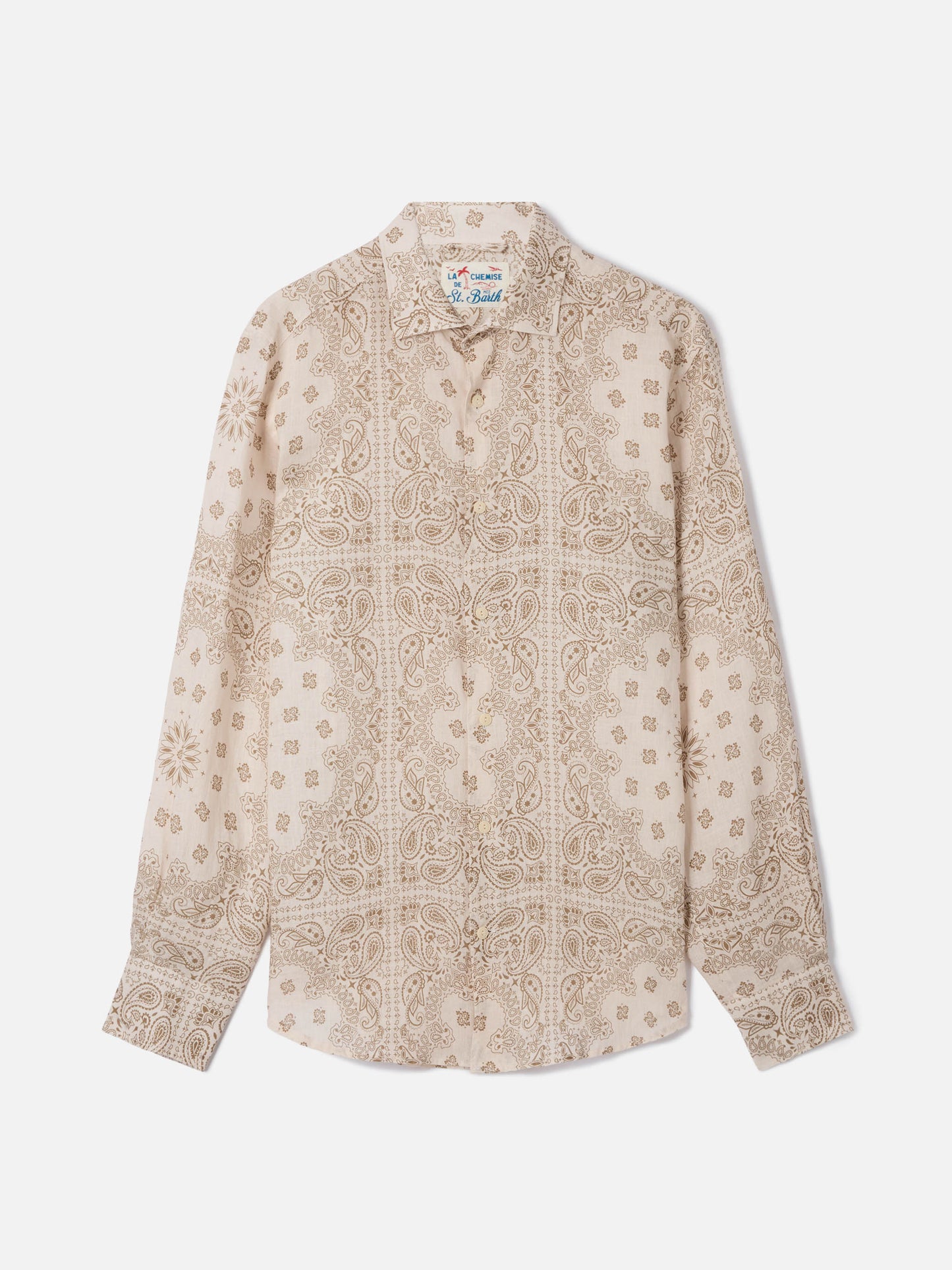 Chemise en lin Pamplona avec imprimé bandana all-over