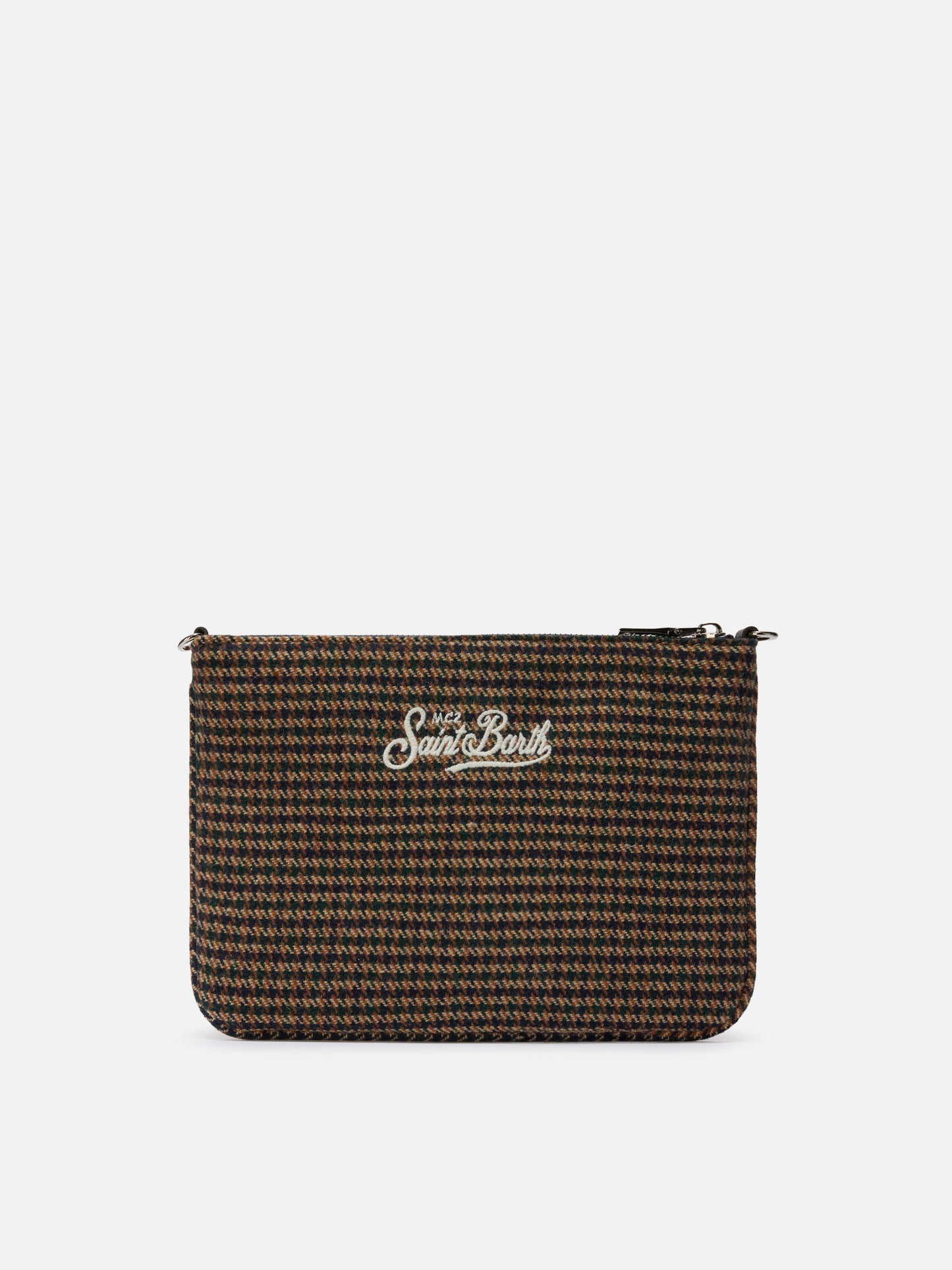 Parisienne Wool Crossbody Bag in houndstooth wool blend