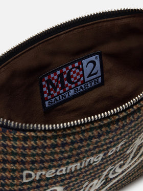 Parisienne Wool Crossbody Bag in houndstooth wool blend