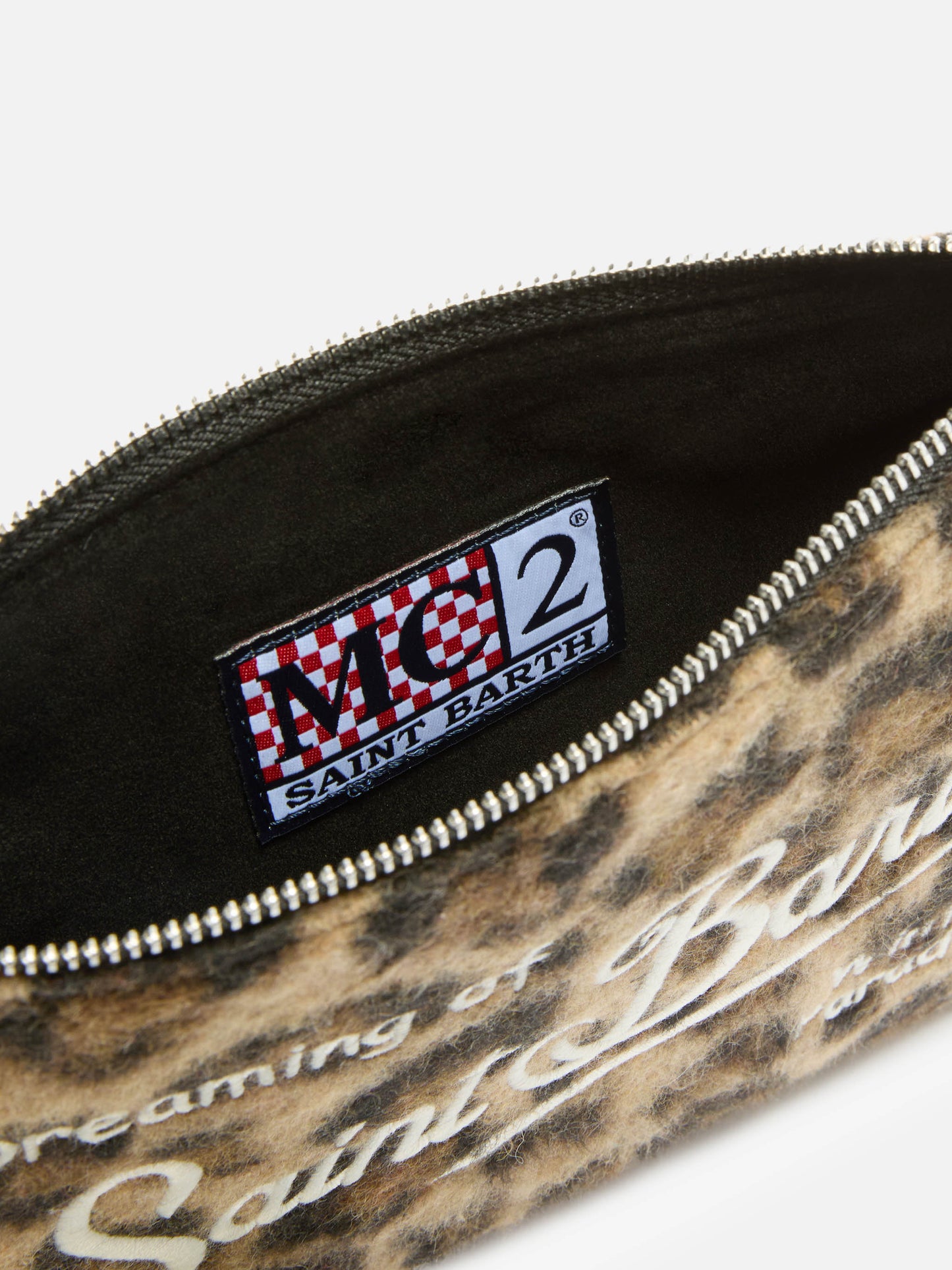 Parisienne Umhängetasche aus Wollmischung mit Leopardenmuster