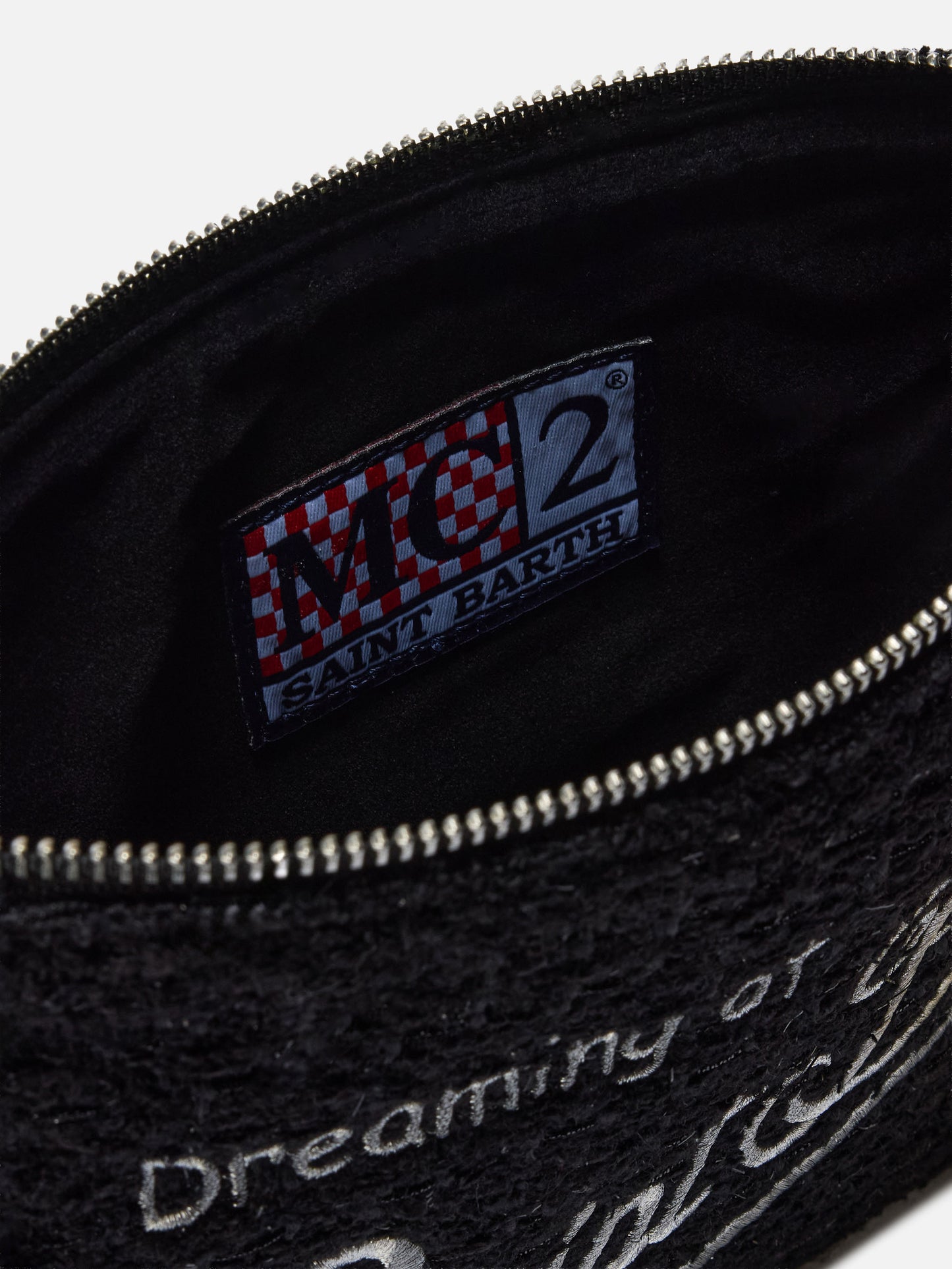 Parisienne Tweed Crossbody Bag aus schwarzem Tweed