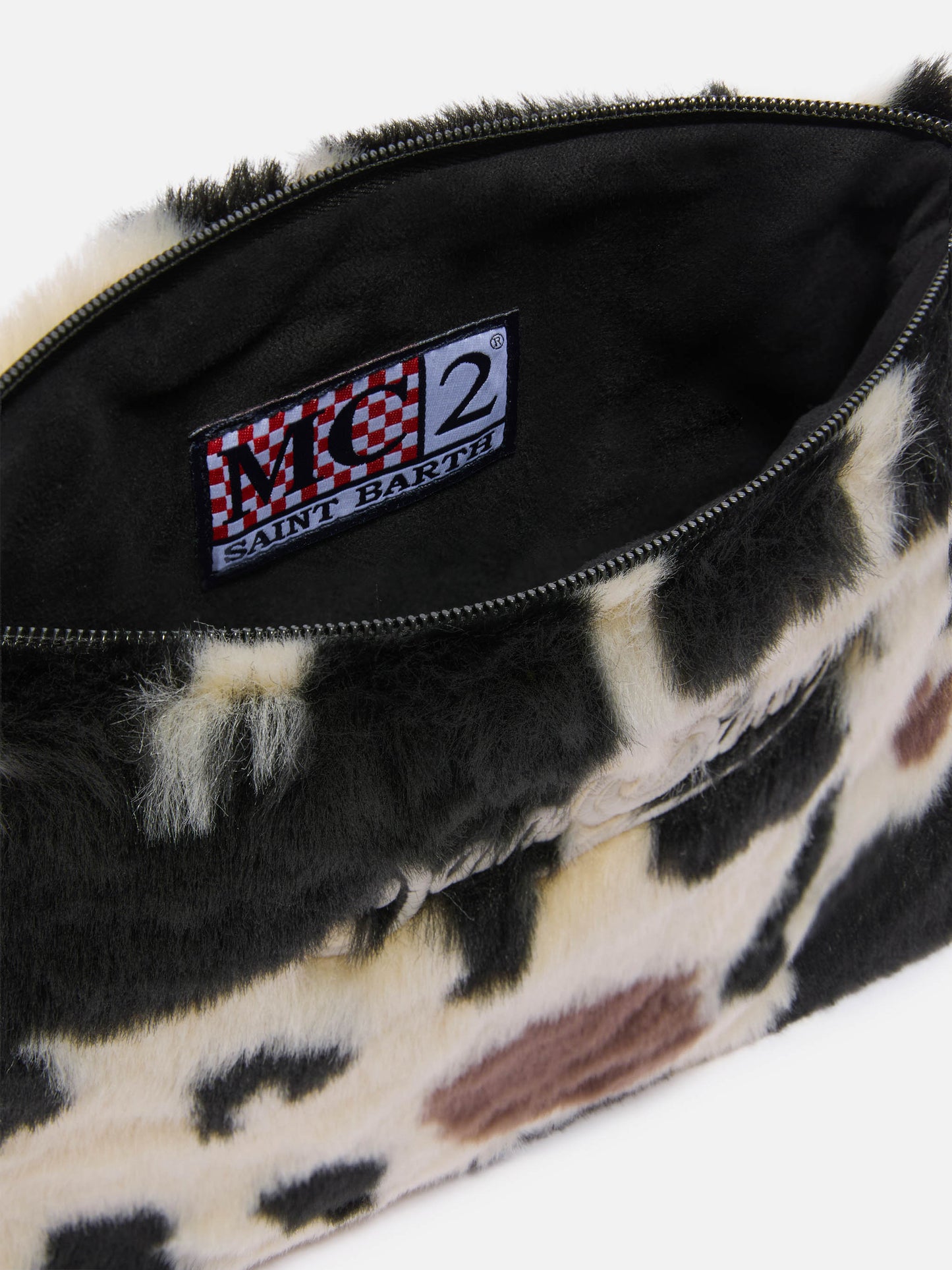 Pochette Pareasy en fausse fourrure imprimé vache