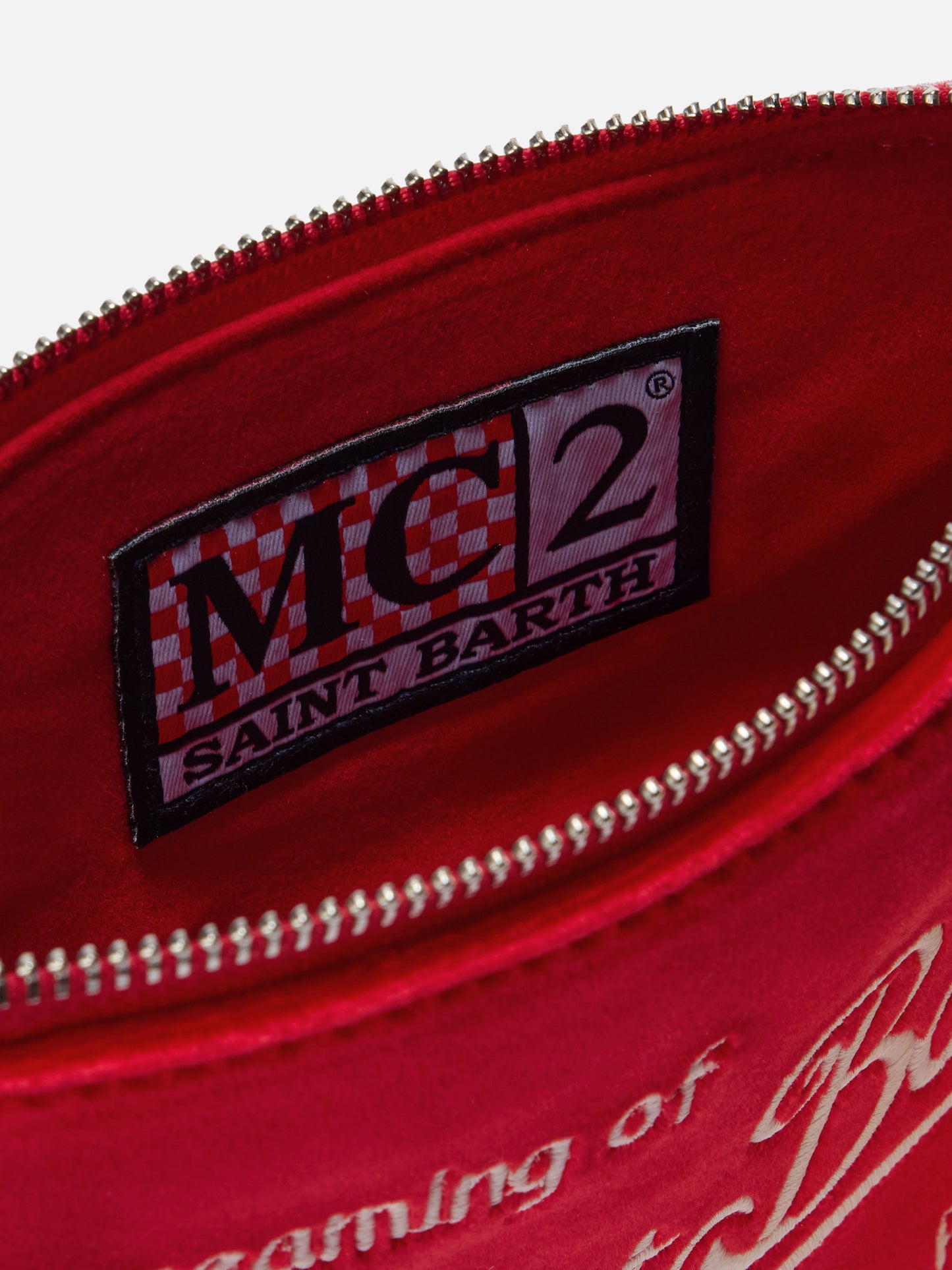 Parisienne Mini Shoulder Bag in red velvet