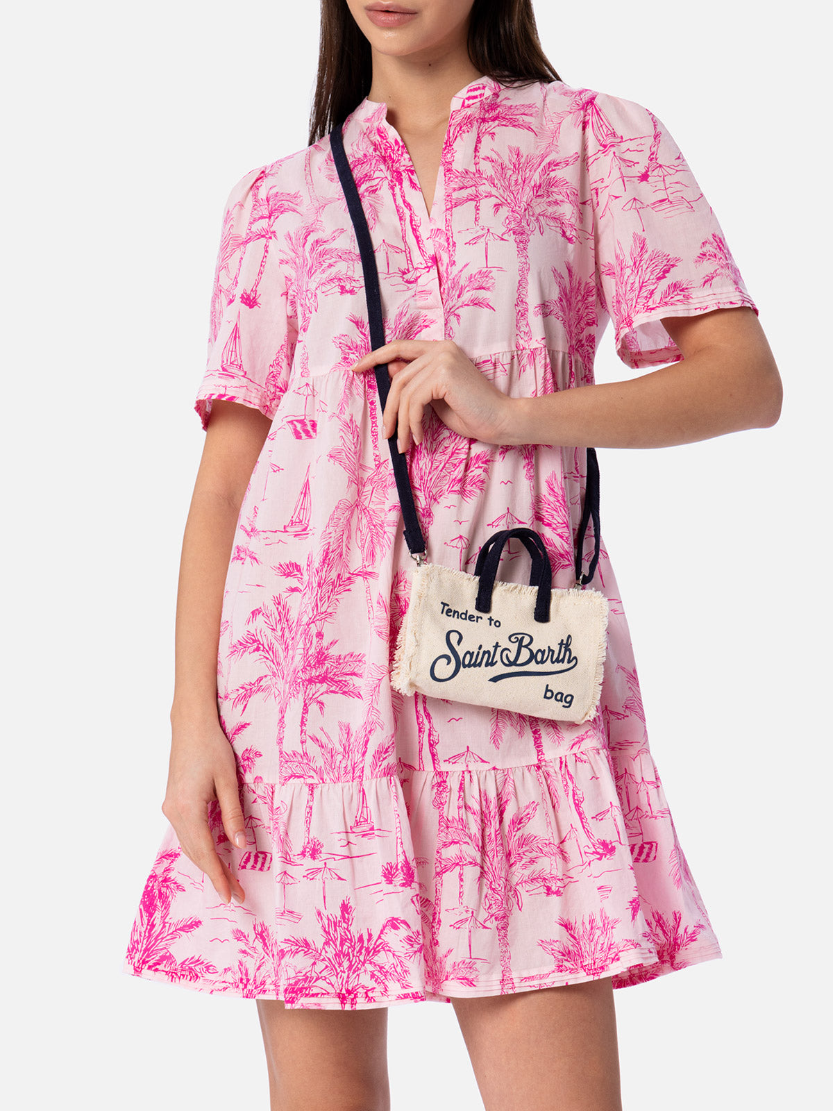 Off-white cotton canvas Phone Bag - MC2 Saint Barth