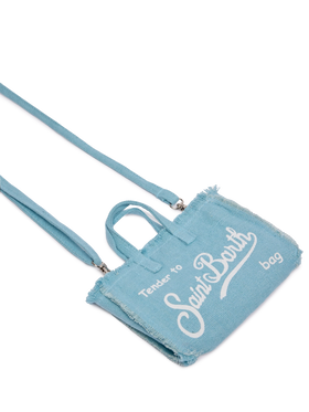 Light blue linen Phone Bag - MC2 Saint Barth