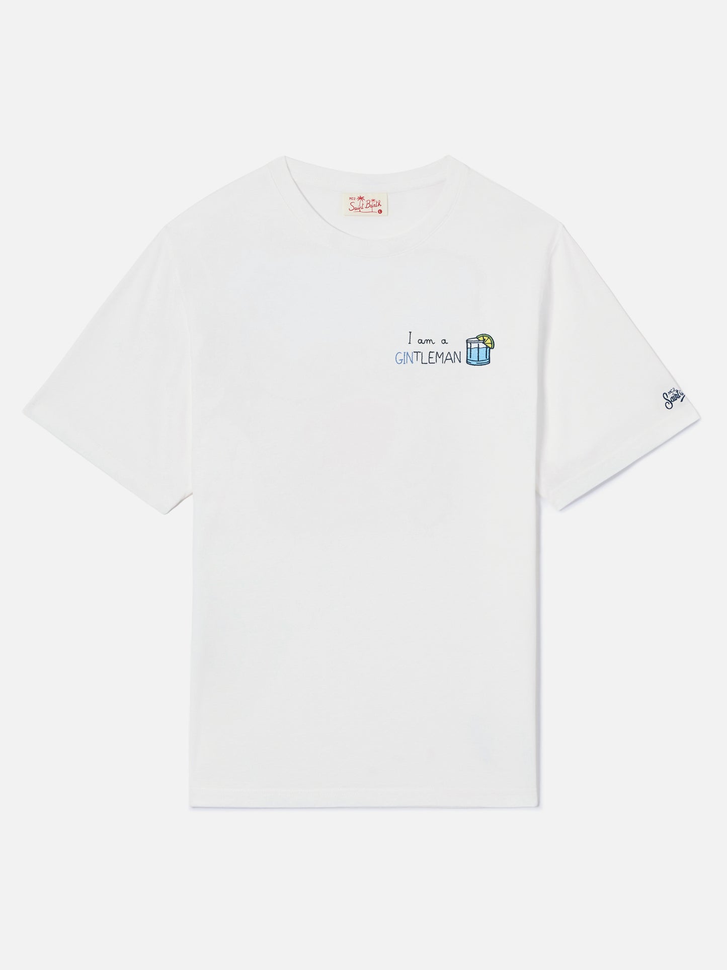 T-shirt Portofino avec broderie I am a GINtleman
