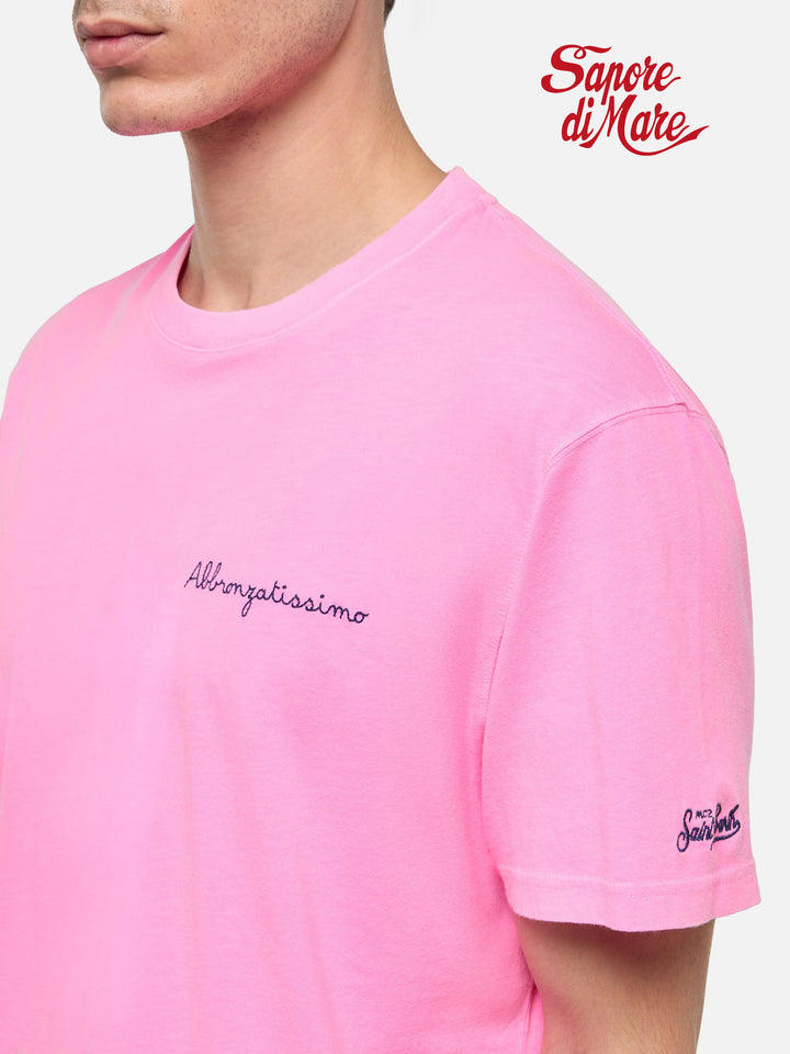 T-shirt Portofino in jersey di cotone classic fit con ricamo Abbronzatissimo | SAPORE DI MARE SPECIAL EDITION