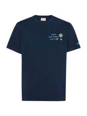 Classic fit cotton jersey t-shirt Portofino with Dondolo con il Gin embroidery - MC2 Saint Barth