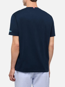 Classic fit cotton jersey t-shirt Portofino with Dondolo con il Gin embroidery - MC2 Saint Barth