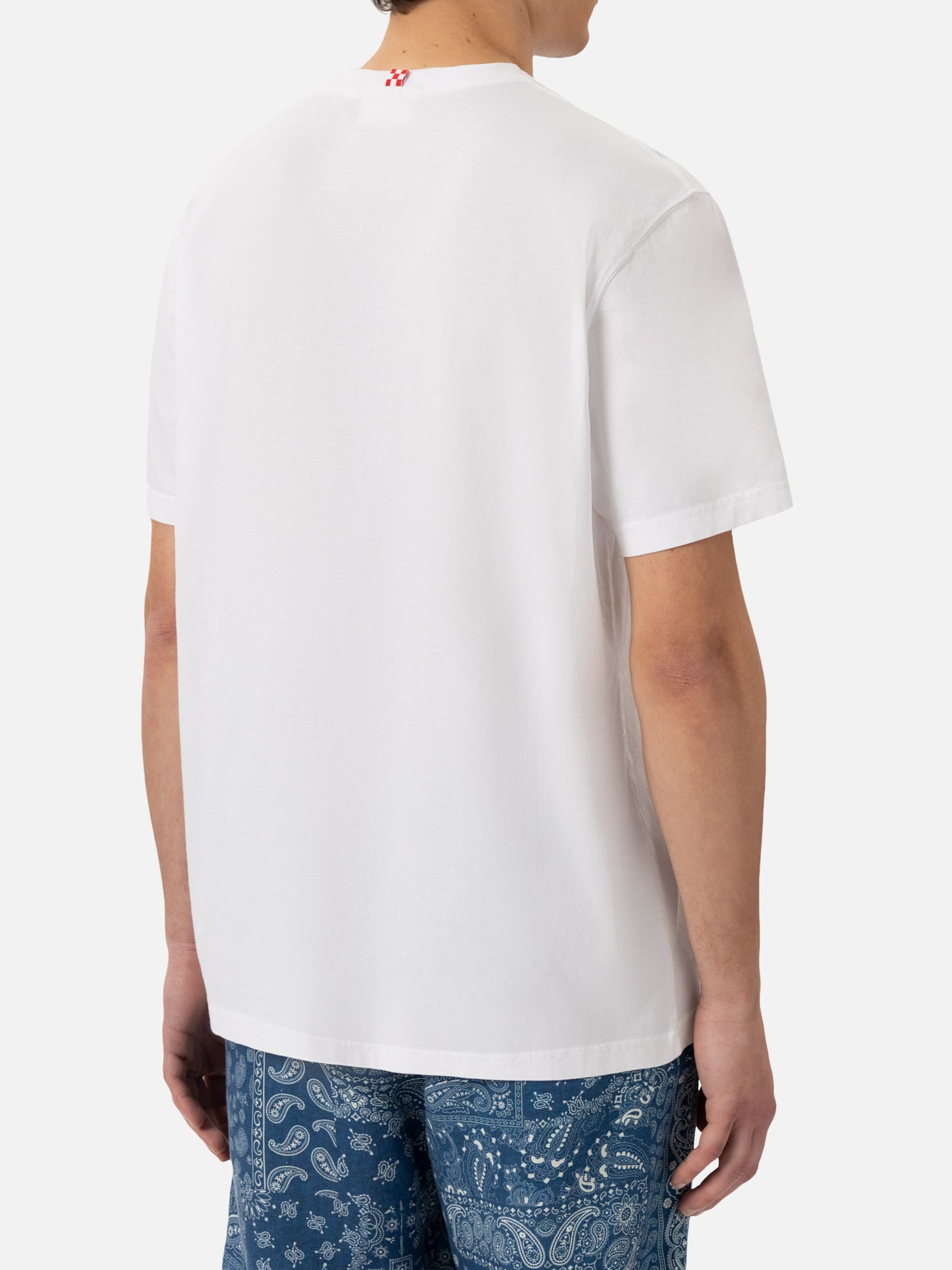 Classic fit cotton jersey t-shirt Portofino with Forte Marmino embroidery - MC2 Saint Barth