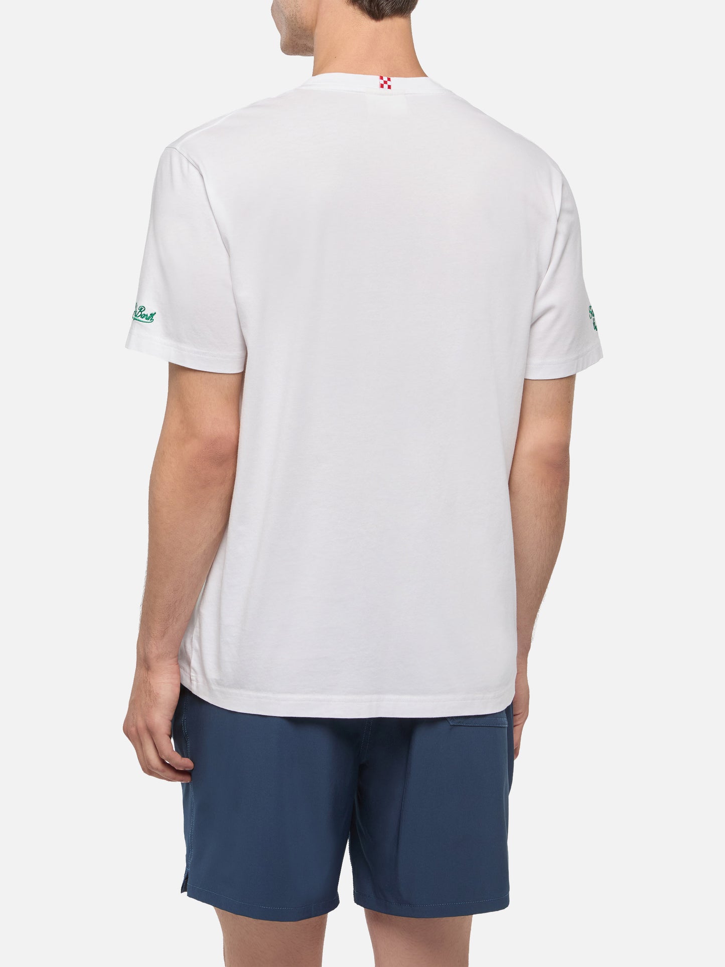 Classic fit cotton jersey t-shirt Portofino with Se ti piglio ti tronco! embroidery |SAPORE DI MARE SPECIAL EDITION - MC2 Saint Barth