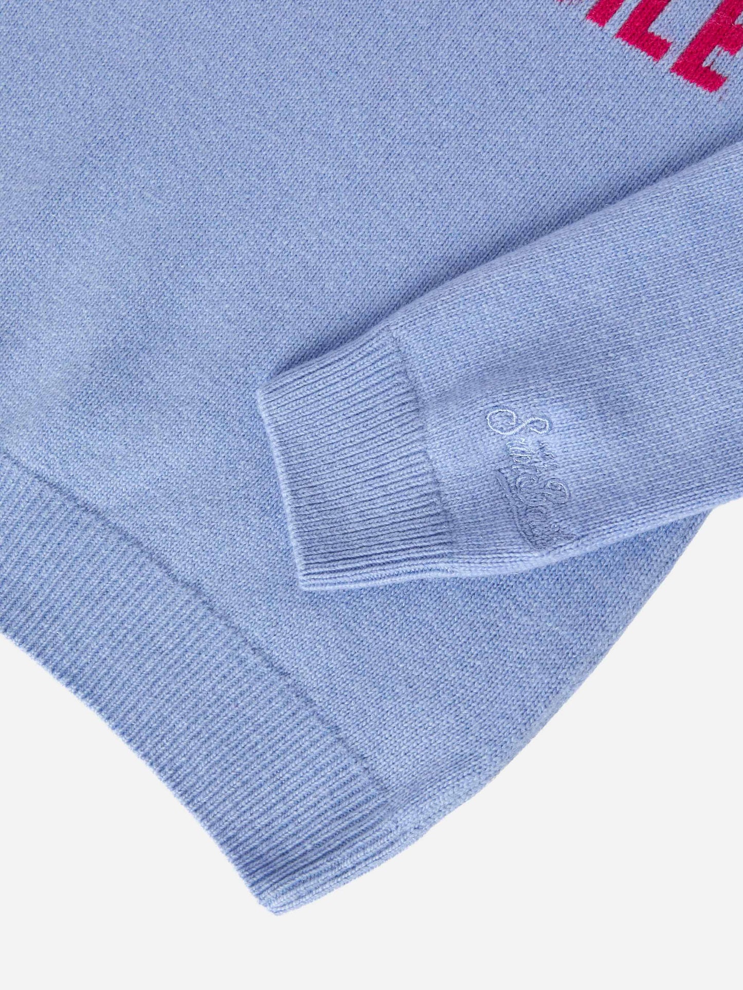 Princess cashmere-blend crewneck with Bella e Impossibile jacquard