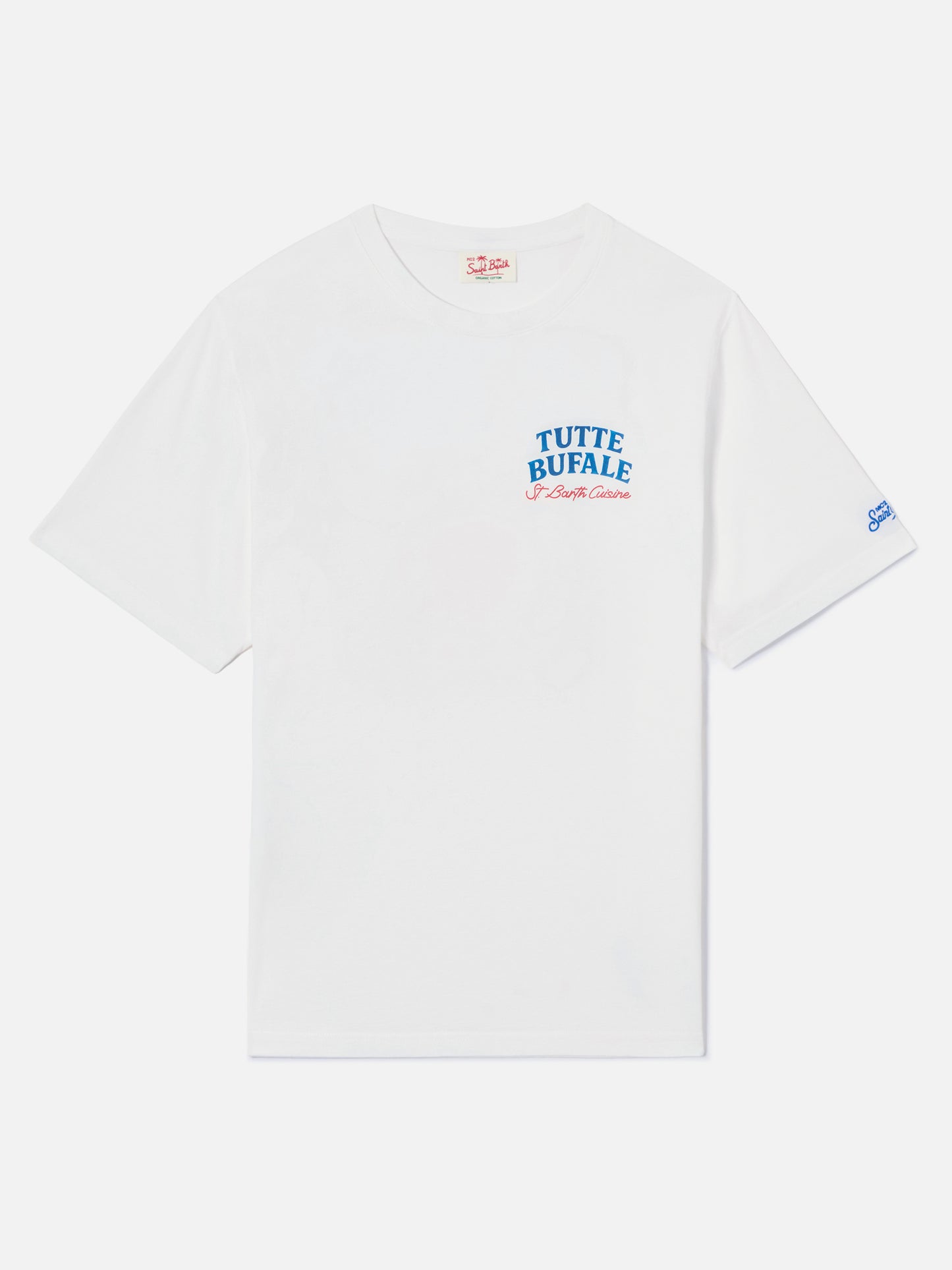 White Portland t-shirt with Tutte Bufale print