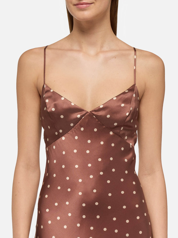 Ravel pure silk slim dress with polka dots print - MC2 Saint Barth