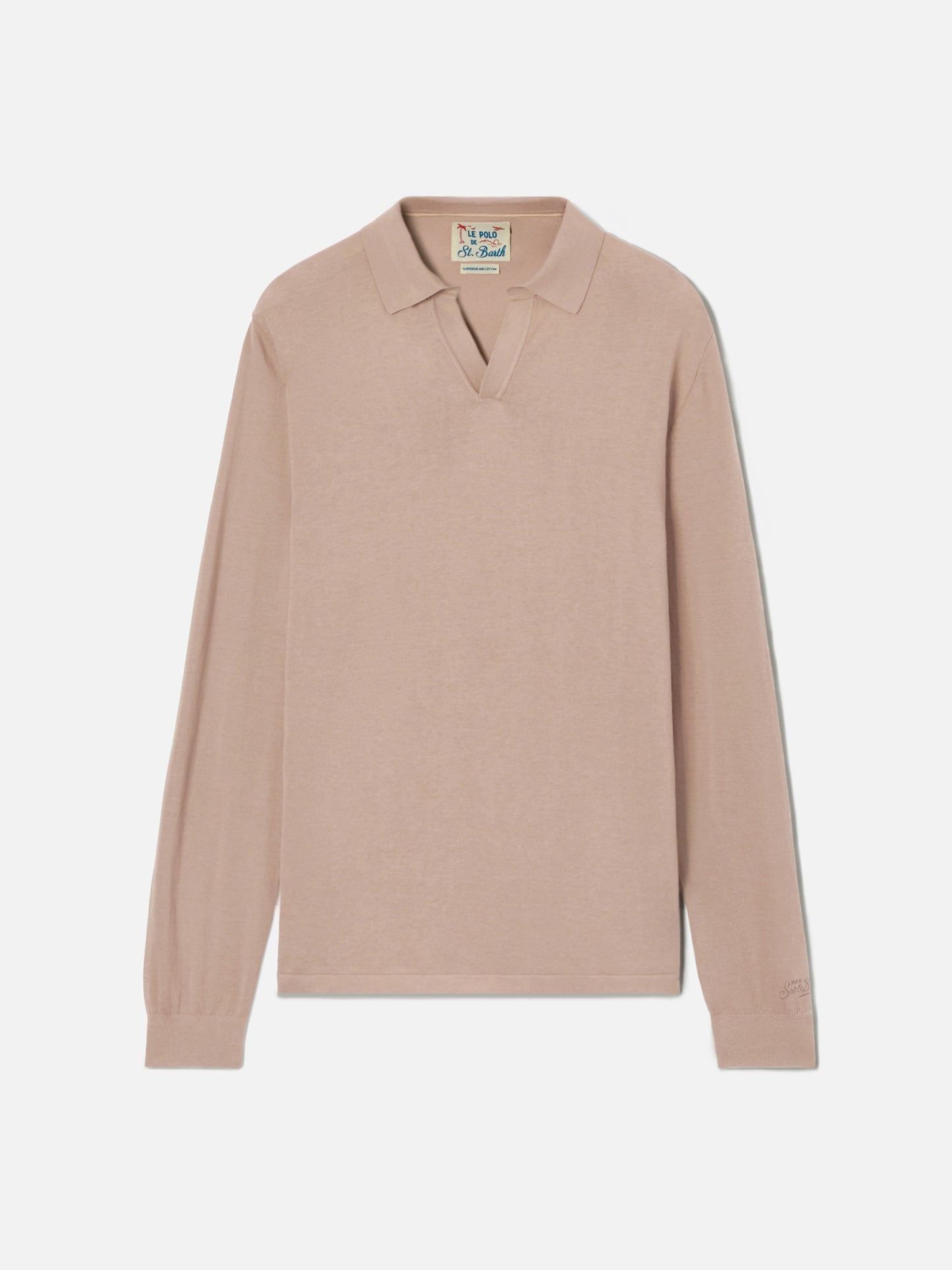 Sloan Poloshirt aus High-Twist-Baumwolle in Taupe