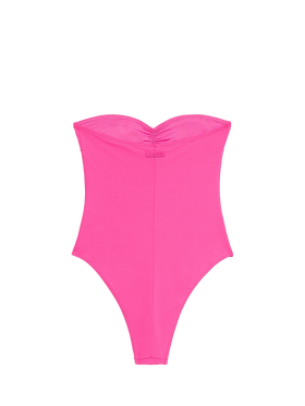 Women fuscia strapless one piece swimsuit Soleil - MC2 Saint Barth