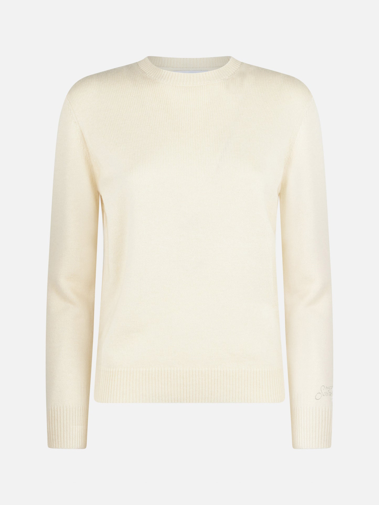Woman off-white pure cashmere sweater Sorbonne - MC2 Saint Barth