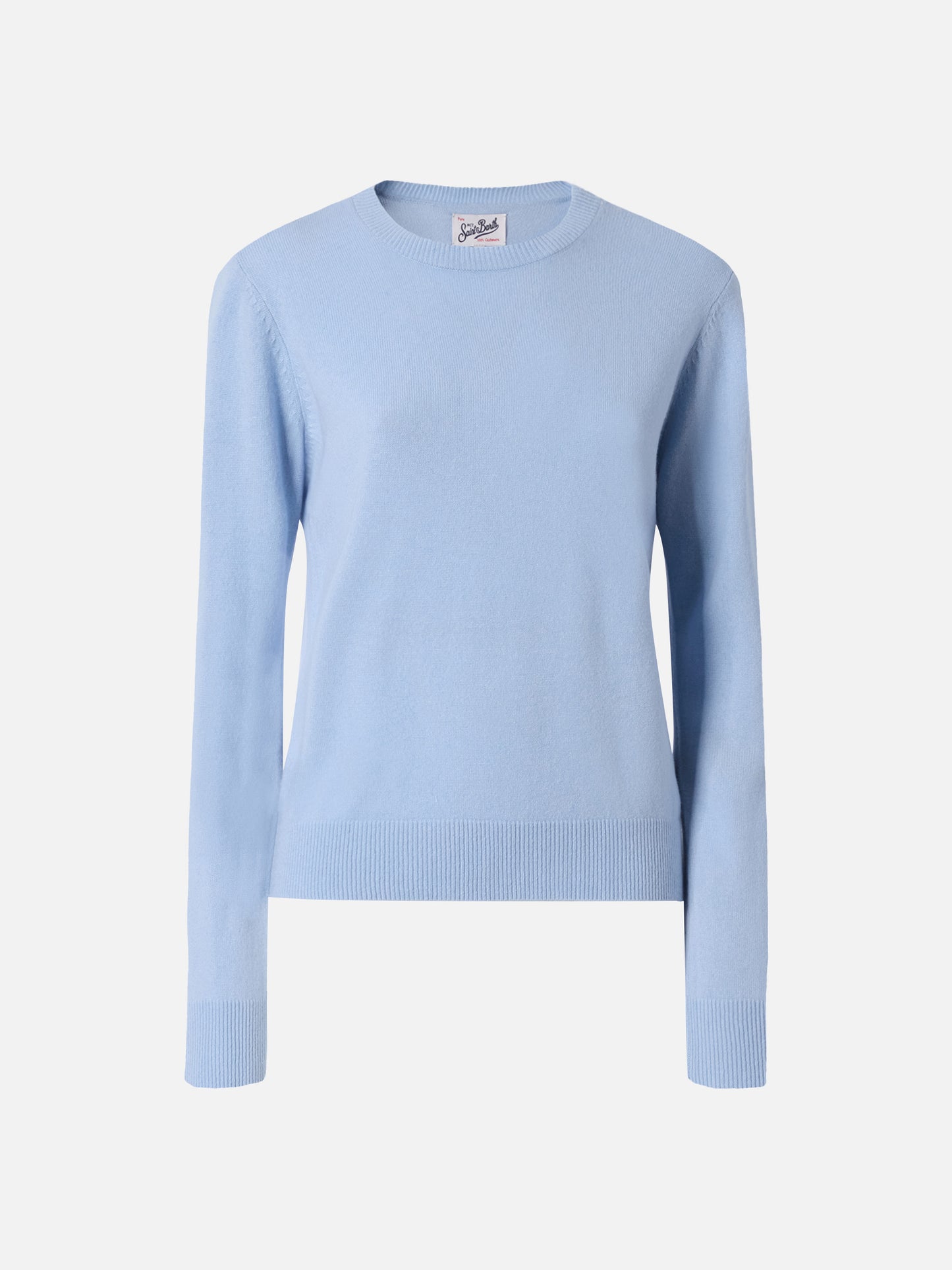 100% CASHMERE Sorbonne sweater in light blue