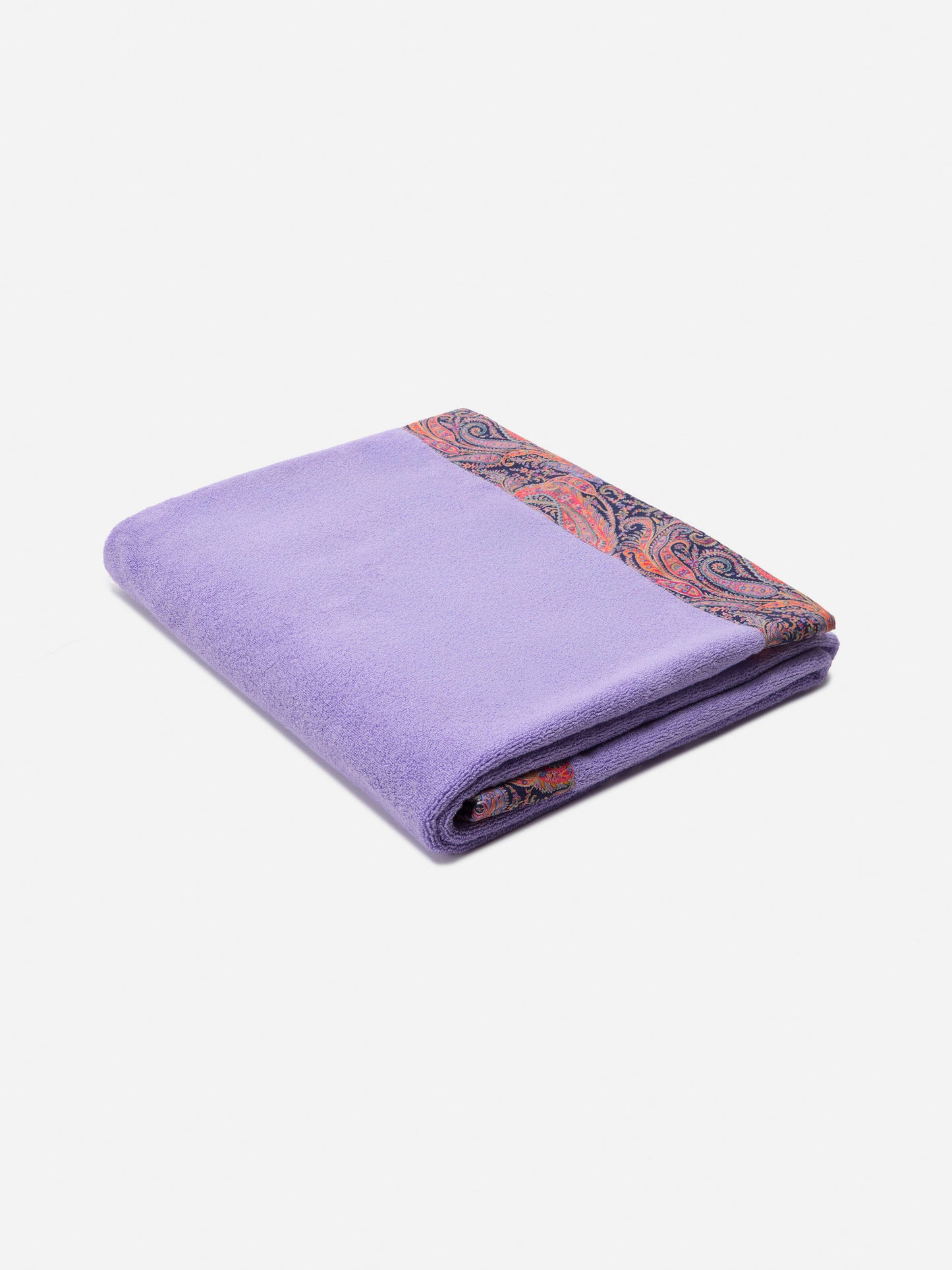 Lilac towel with paisley frames | MADE WITH LIBERTY FABRIC