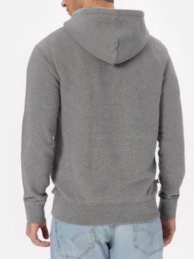 Man mélange grey sweatshirt Tribeca with St. Barth embroidery - MC2 Saint Barth