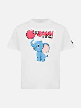 Cotton t-shirt with Big Babol elephant print | BIG BABOL SPECIAL EDITION - MC2 Saint Barth