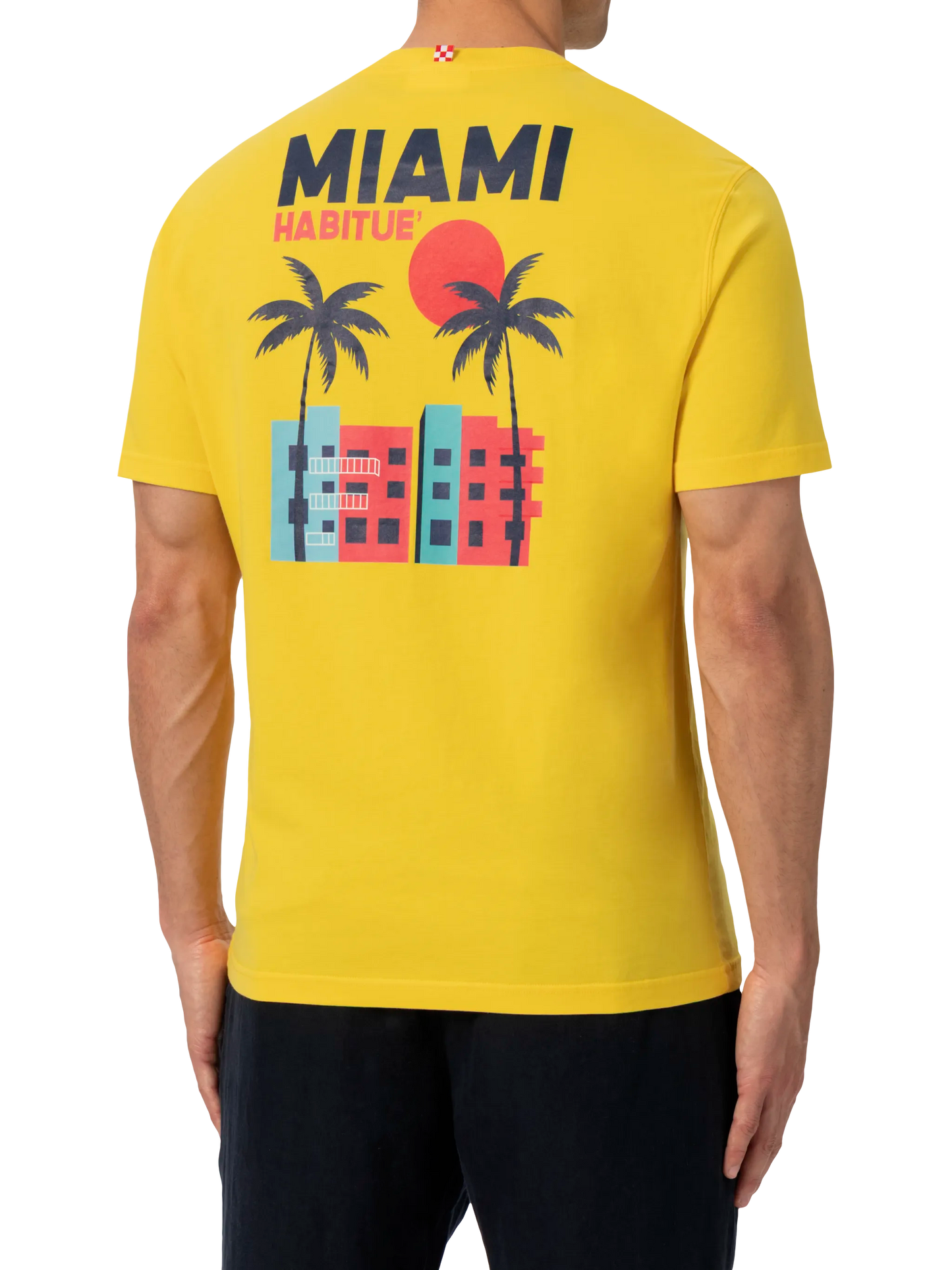 Organic cotton T-shirt with Miami postcard print - MC2 Saint Barth
