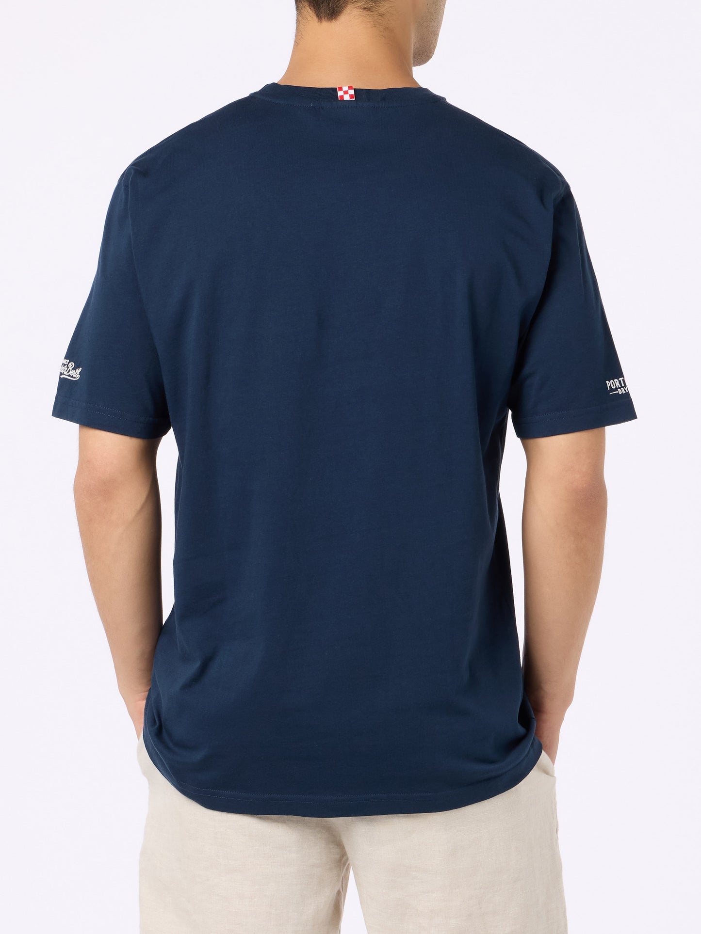 Man cotton t-shirt with Portofino Bay Martini placed print | PORTOFINO DRY GIN SPECIAL EDITION - MC2 Saint Barth