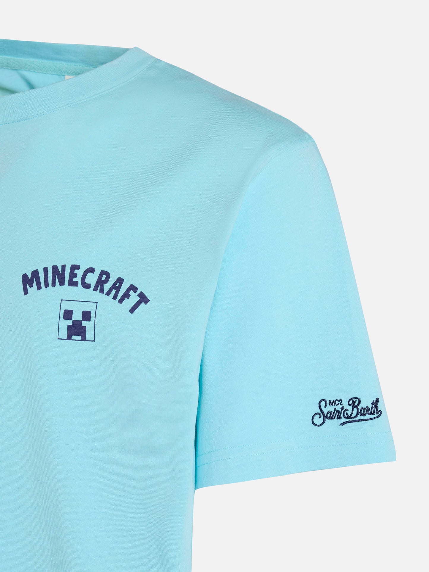 Cotton T-shirt with Minecraft in St. Barth print | MINECRAFT SPECIAL EDITION - MC2 Saint Barth