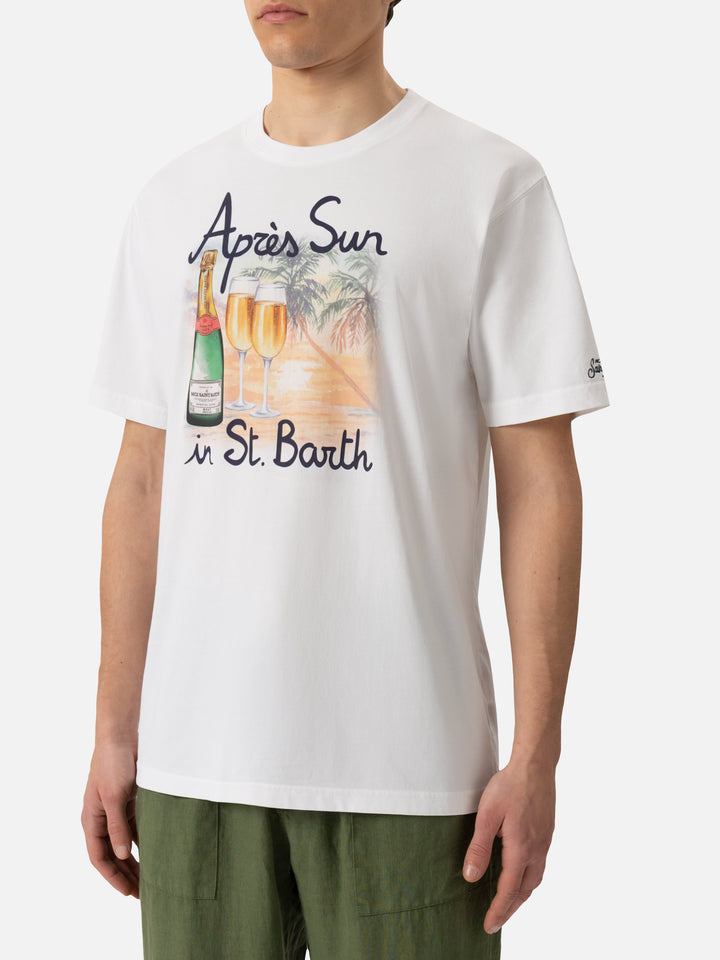 Cotton T-shirt with Après Sun in St. Barth print - MC2 Saint Barth