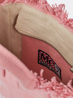 Pink cotton canvas Mini Vanity bag - MC2 Saint Barth