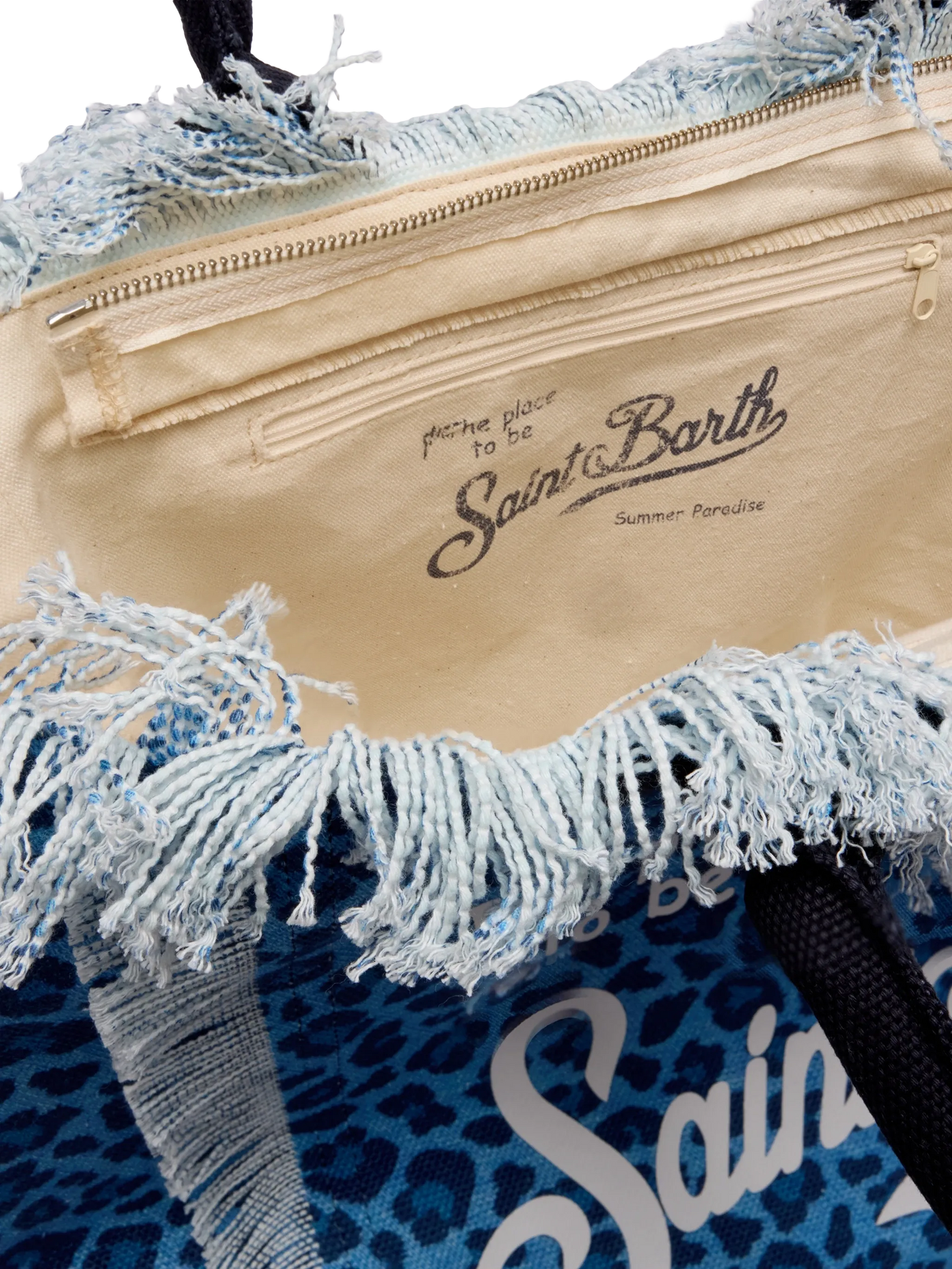 Cotton canvas Vanity tote bag with animalier print - MC2 Saint Barth