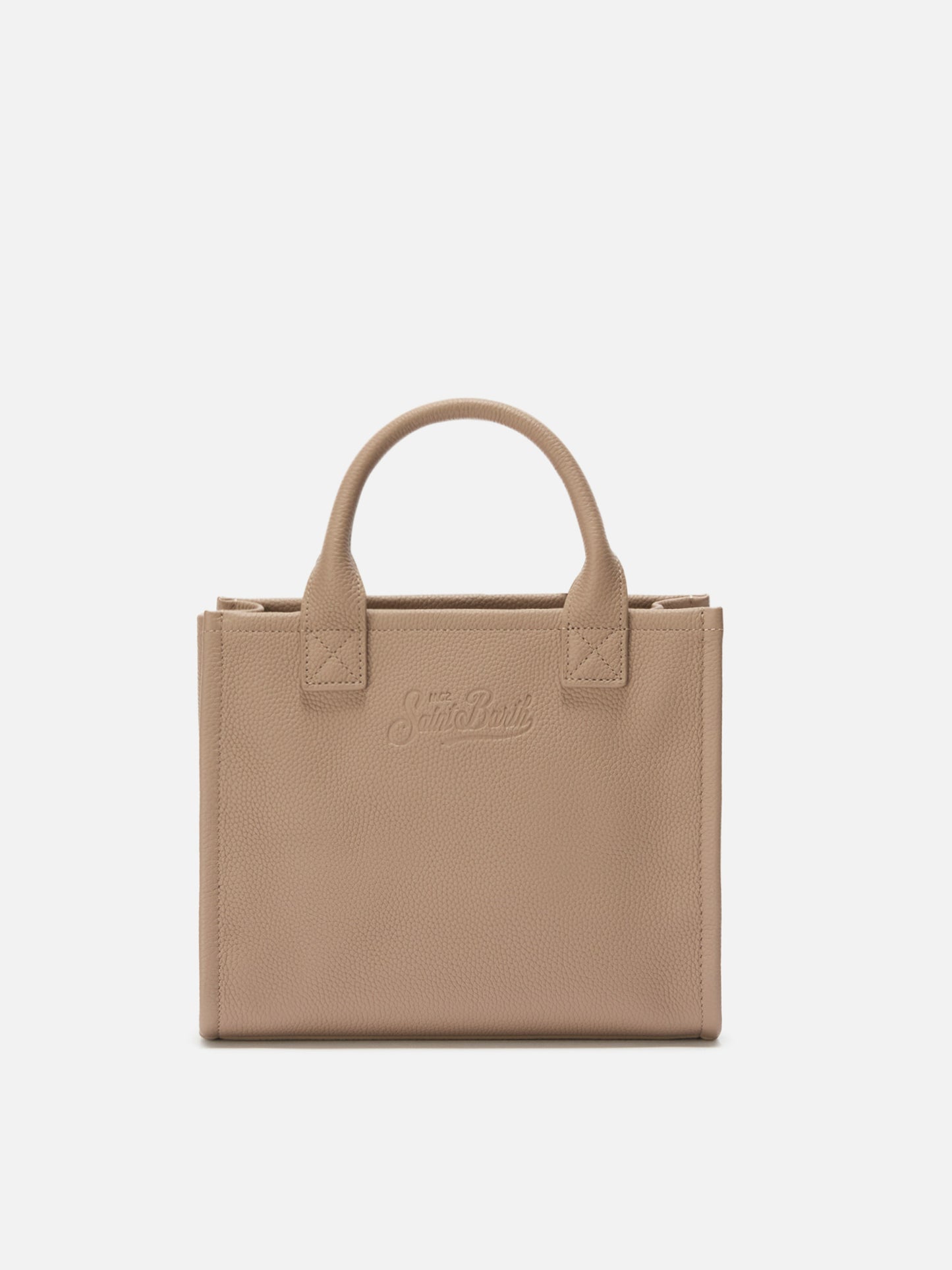 Vanity Bag Midi Shoulder Bag in hazelnut hammered leather