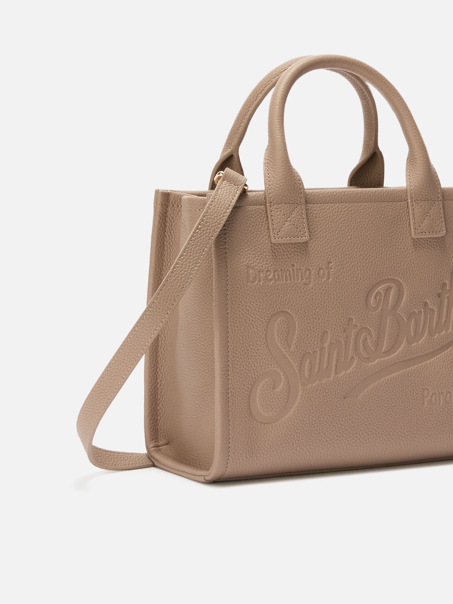 Vanity Bag Midi Shoulder Bag in hazelnut hammered leather