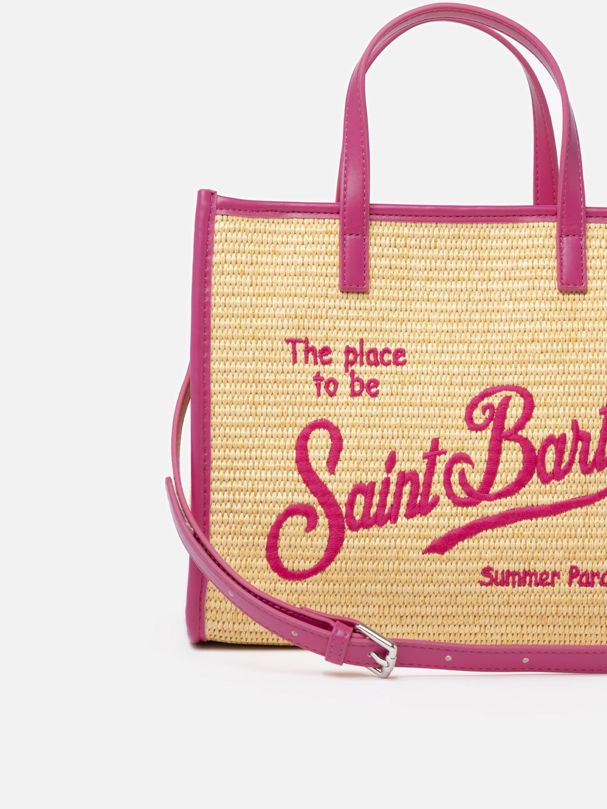 Borsa Midi Vivian in paglia beige