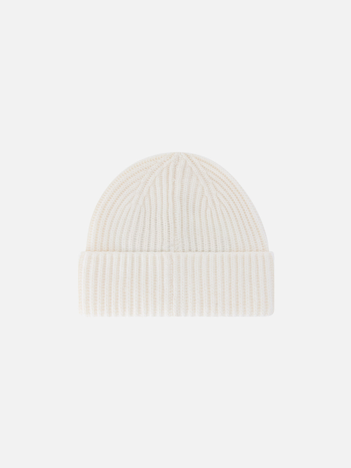 Berretto Wengen bianco panna in cashmere con ricamo St. Moritz | Special edition