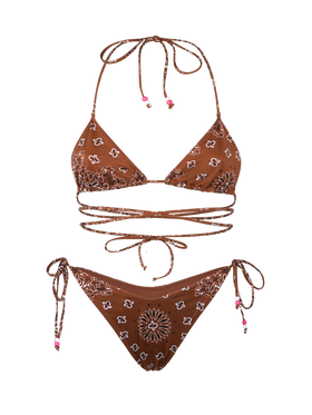 Woman triangle bandanna bikini