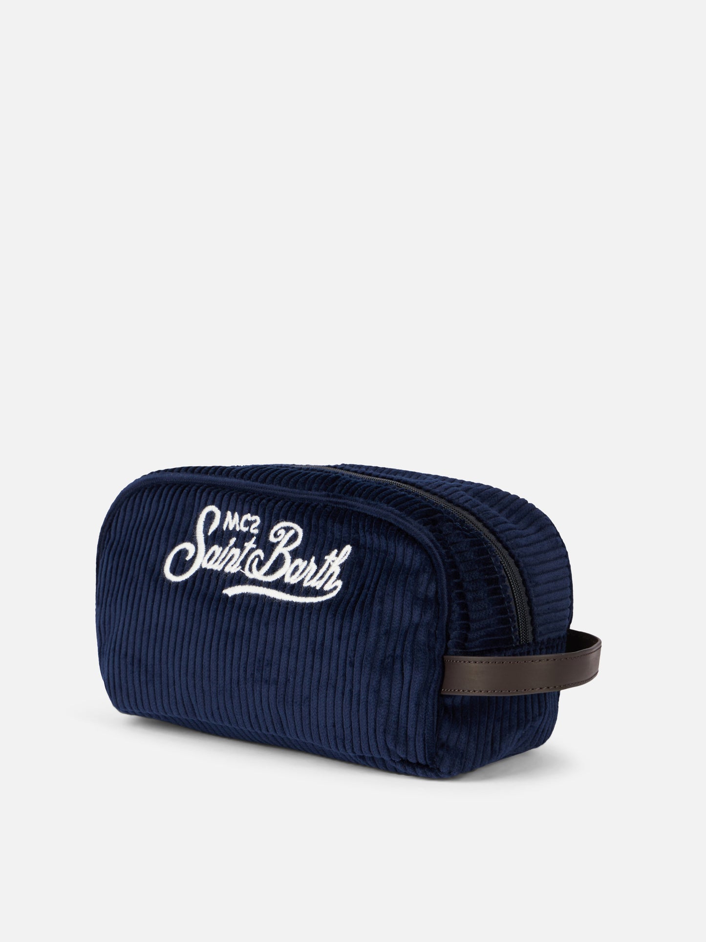 Blue corduroy beauty case