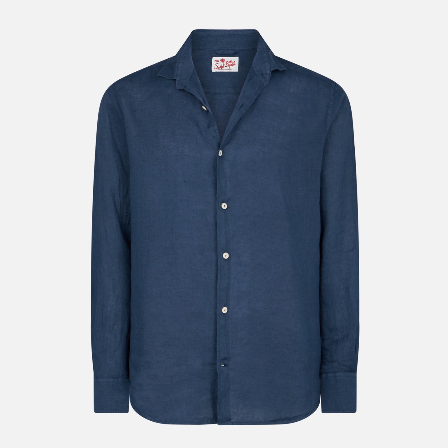 Navy blue linen shirt Pamplona