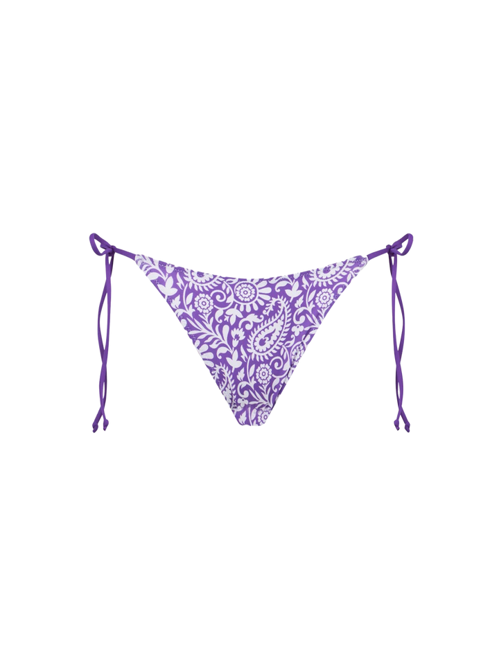 Woman swim briefs with paisley print and side laces - MC2 Saint Barth