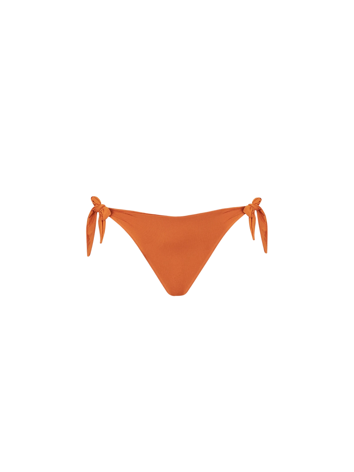 Woman orange swim briefs with side laces - MC2 Saint Barth