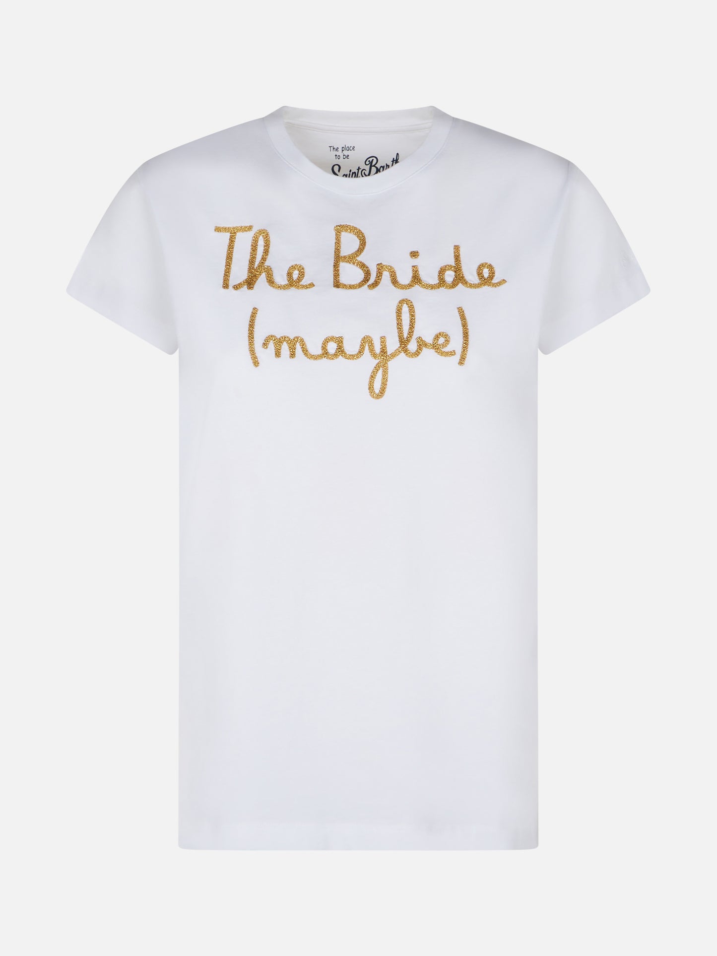 Woman cotton t-shirt with The Bride (maybe) embroidered - MC2 Saint Barth