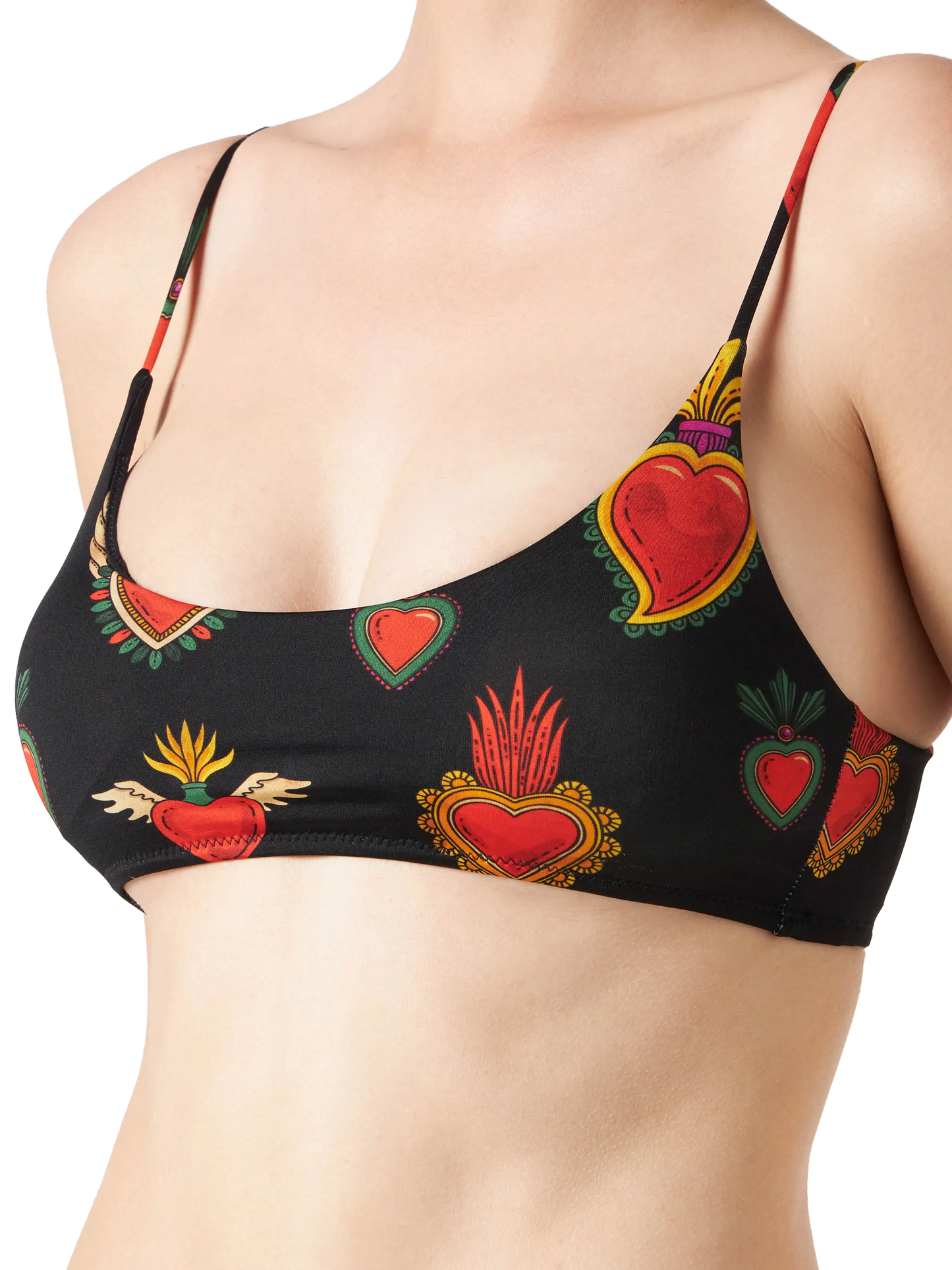Sacred hearts print bralette - MC2 Saint Barth